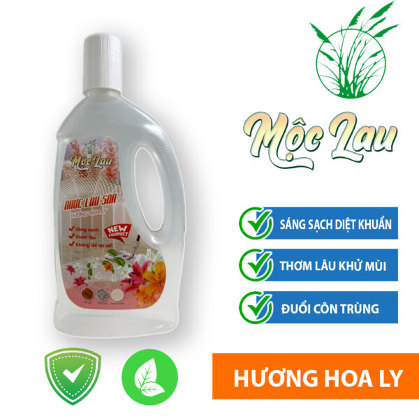 Nước lau sàn Mộc Lau hương Hoa Ly chai 1 lít