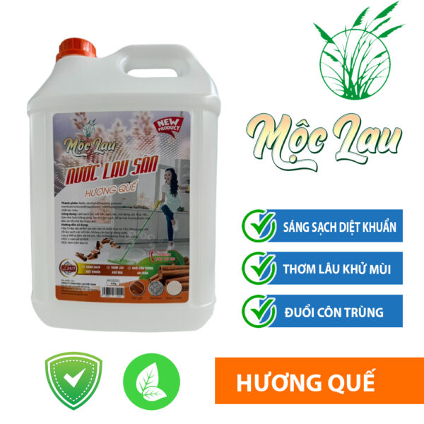 Nước lau sàn Mộc Lau hương Quế can 9,5 lít