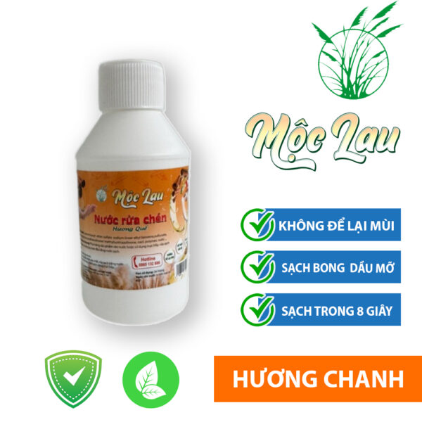 Nước rửa chén Mộc Lau hương quế chai mẫu 100ml